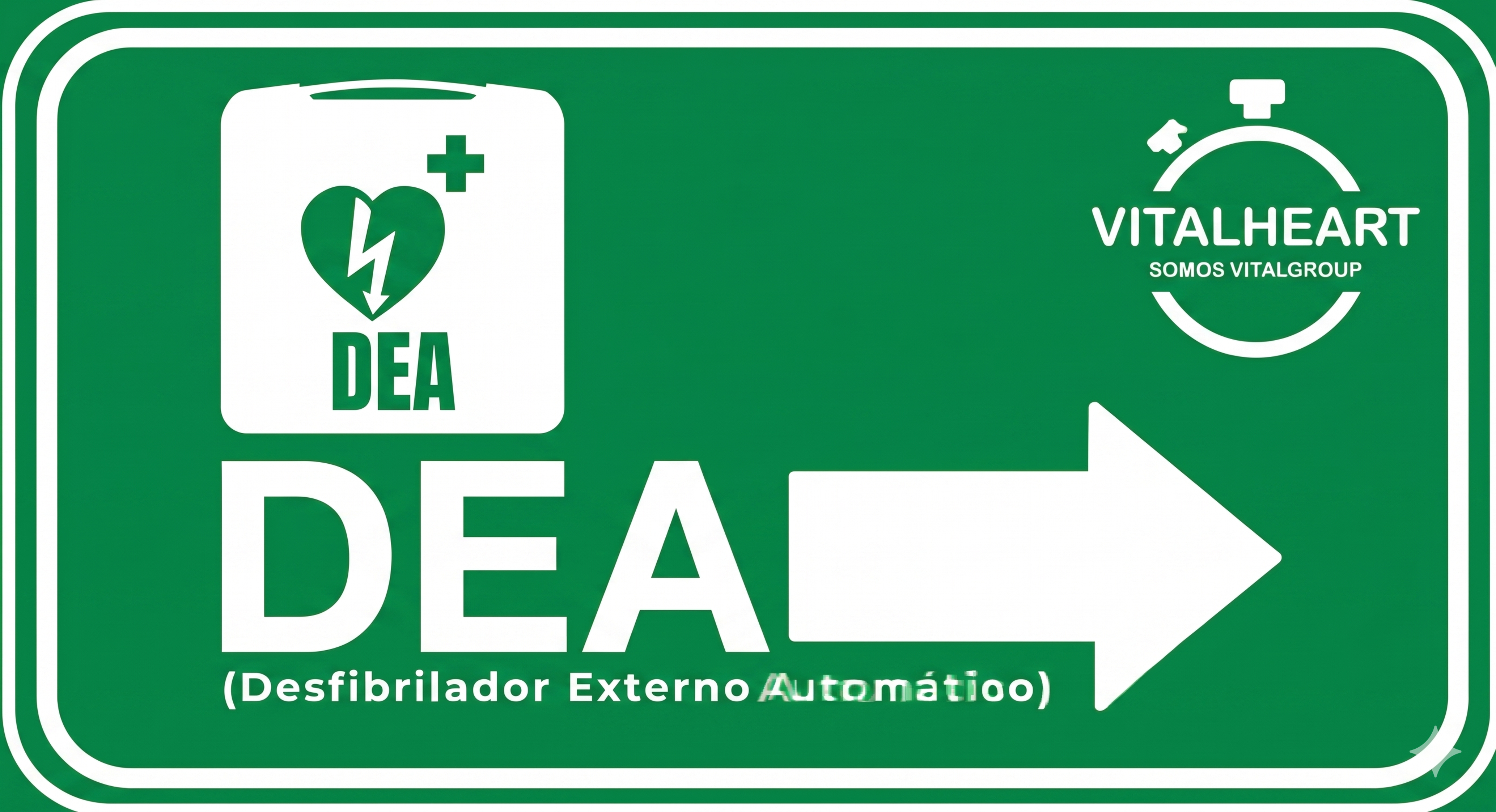Señal DEA hacia la derecha