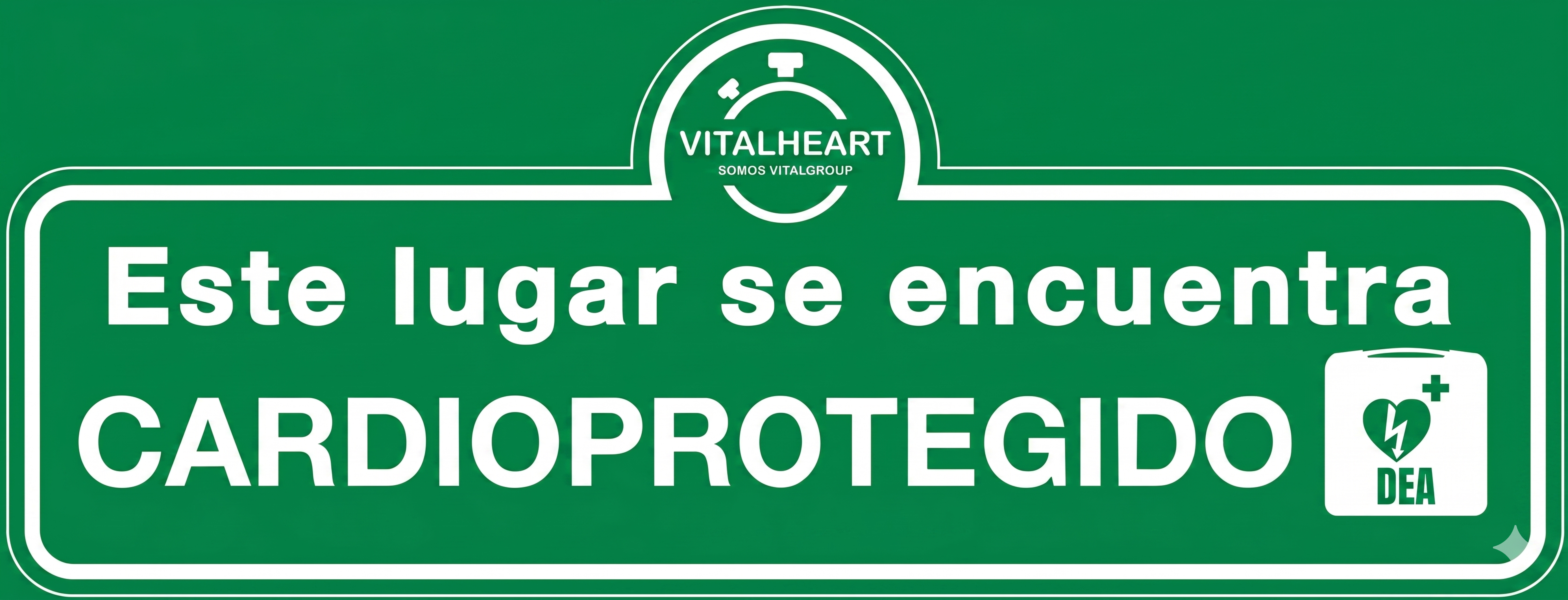 Señal de lugar cardioprotegido